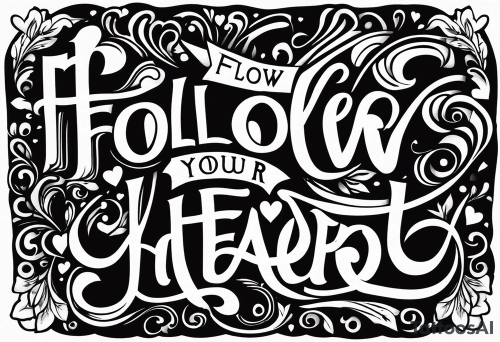 Follow  your heart tattoo idea