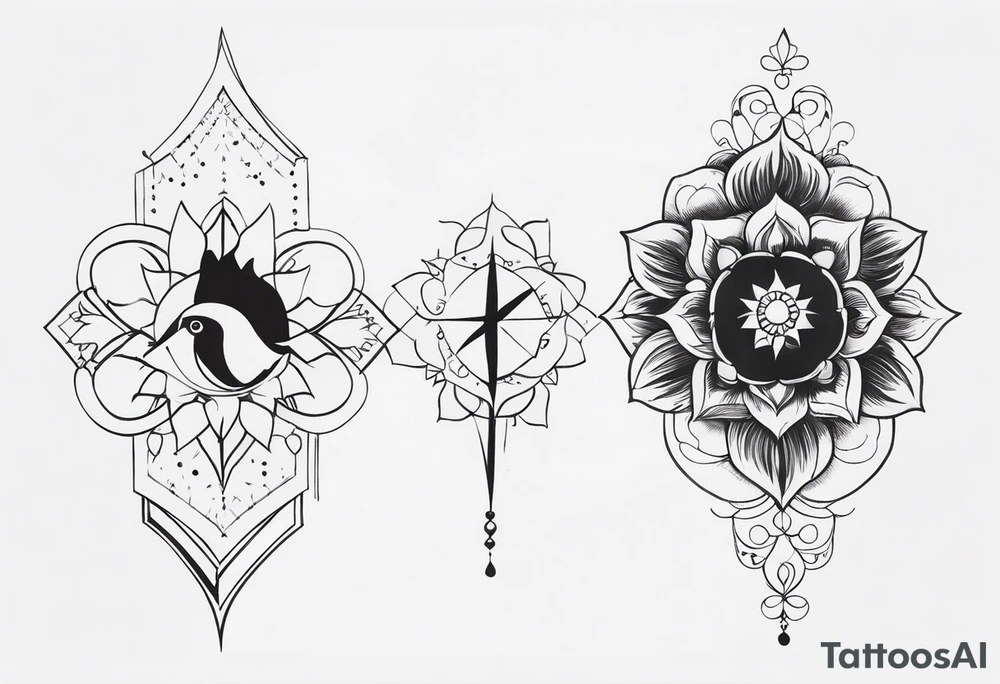 Give a idea for two people to get tattoos that compliment each other that show a “meant to be” type tattoo idea