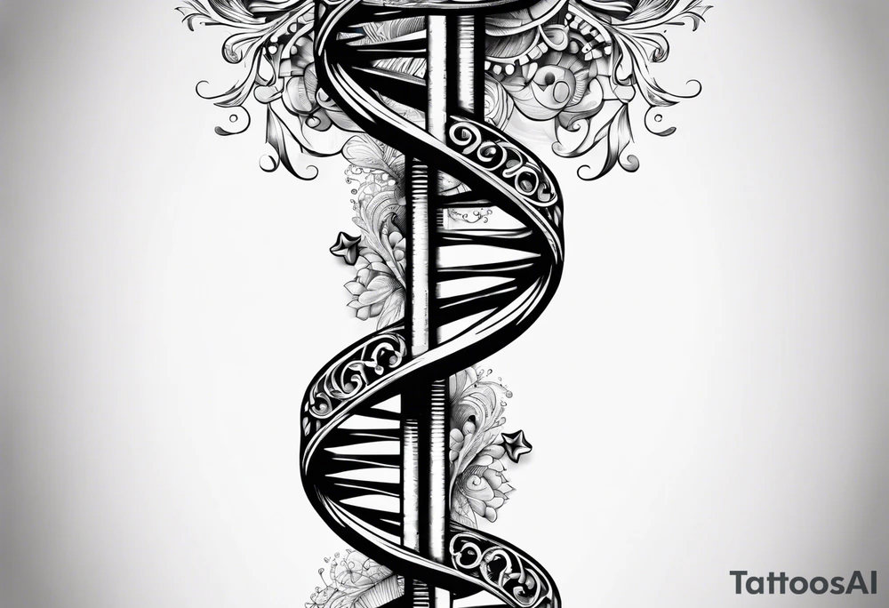 DNA strand tattoo idea