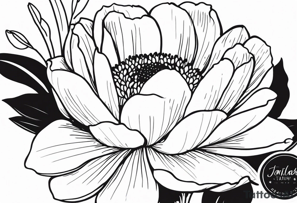 January birth flower tattoo idea