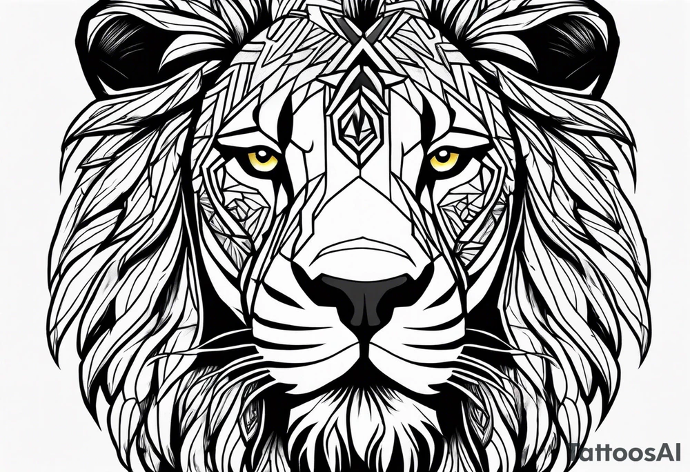 Jamaican lion tattoo idea