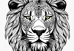 Jamaican lion tattoo idea