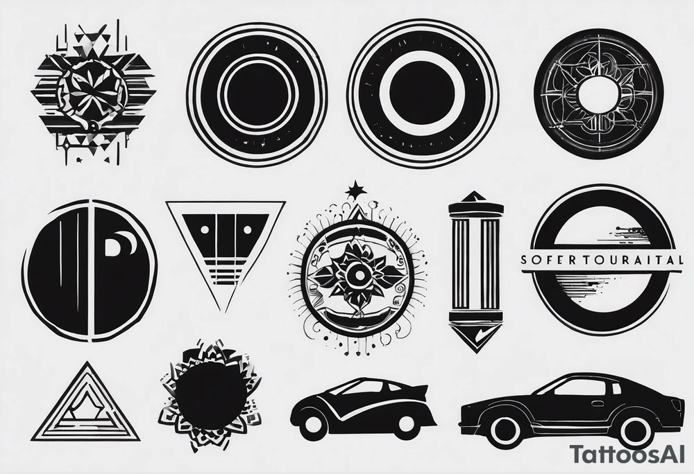 I want to generate a tattoo for my forearm where the elements will be part of my story of life the base of the tattoo its a computer chip because my profession and passion is related to computer, I also like sports in general such as soccer, snowboard, surf, motorbike, cars part of my story it was moving from brazil to Australia and I am really grateful for my life now because I started from the bottom and really value my family and values, I also want a fine line style and minimalistic tattoo idea