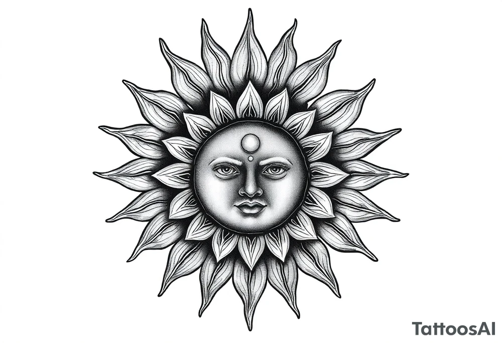 Sun tattoo idea