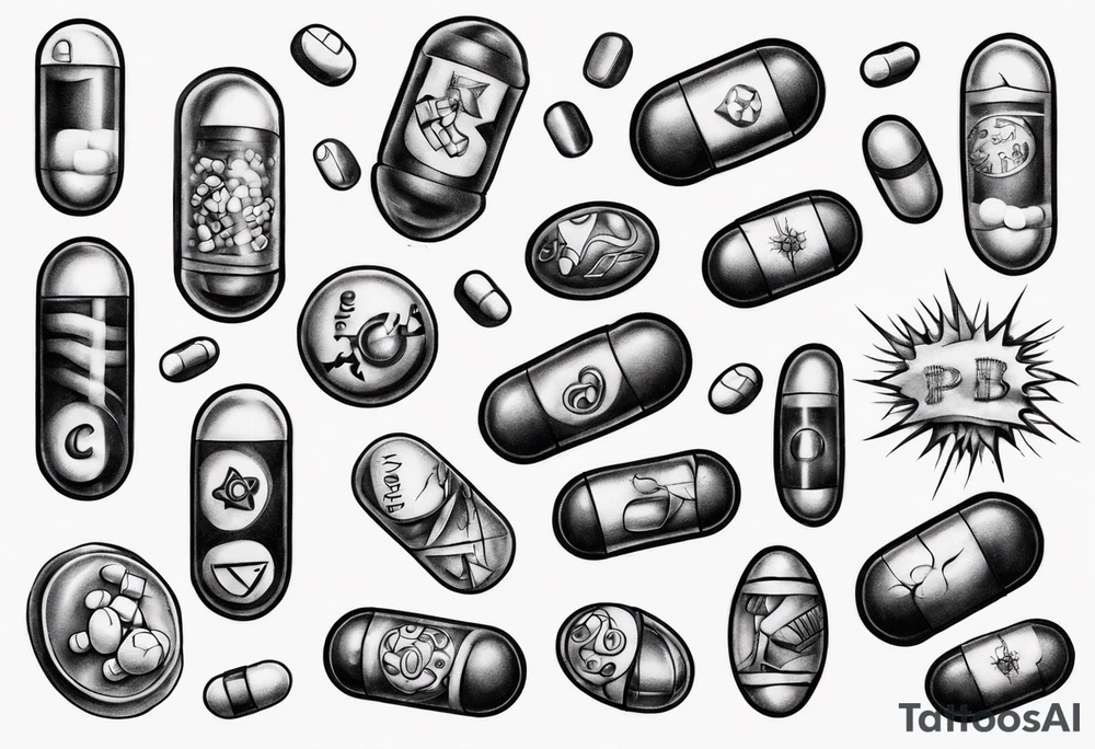 Pills tattoo idea