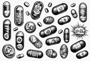 Pills tattoo idea