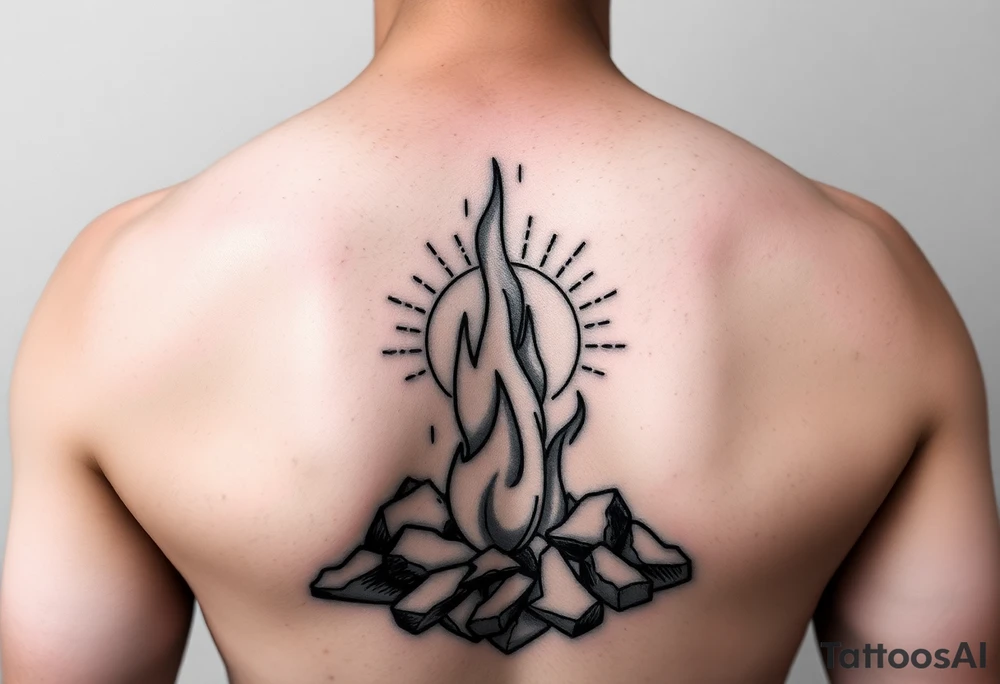 Surviving to living, ashes, flame, sunrise tattoo idea