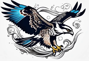 osprey catching fish tattoo idea