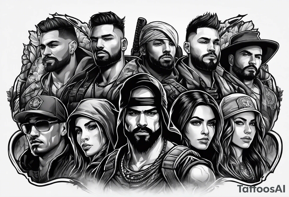 Rucking, brotherhood, shadows, fitness tattoo idea