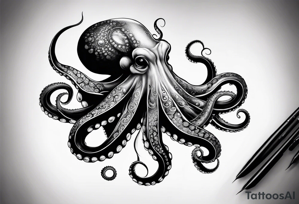 Large sleeve octopus tattoo idea