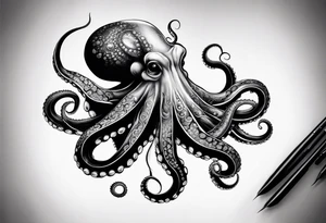 Large sleeve octopus tattoo idea