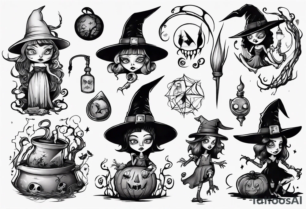 witch tattoo idea