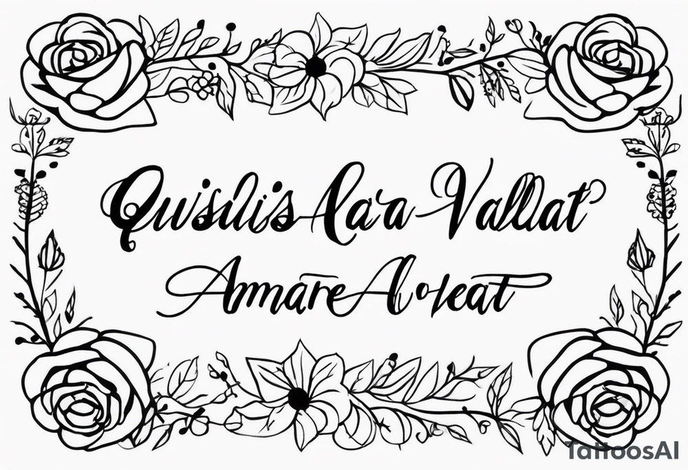 Script as an armband: "Quisquis amat valeat, pereat quid nescit amare, bis tanto pereat quisquis amare vetat" freida kahlo inspired tattoo idea