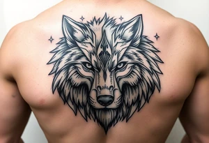 A PWERFUL MAJESTIC ALTERED MAJESTIC DREAM WOLF tattoo idea