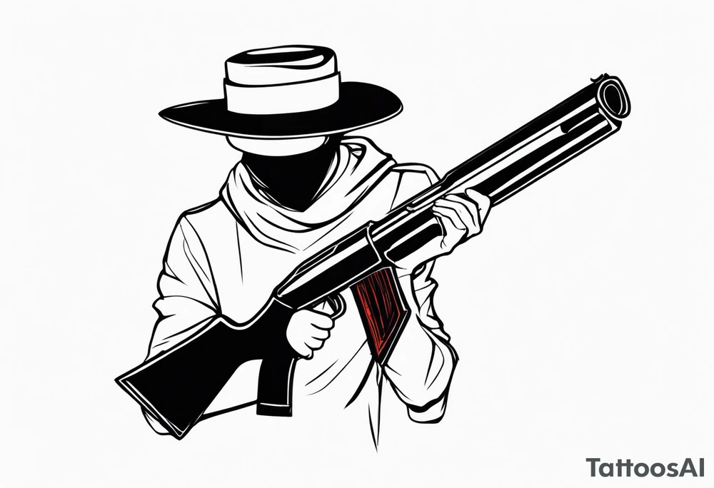 Anonymous with shotgun tattoo idea