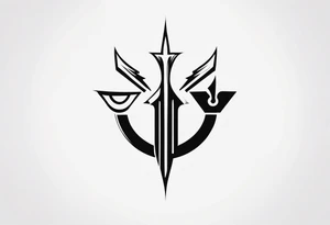 Ancient spartan trinity symbol tattoo idea