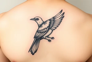 bird on chest tattoo idea