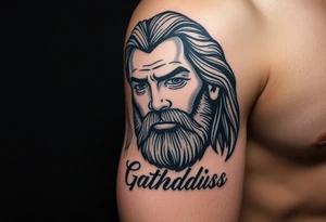 God with kids name tattoo idea