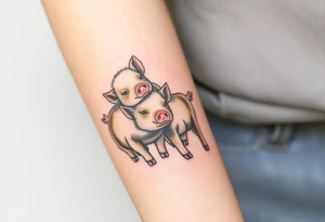 moss piglets tattoo idea