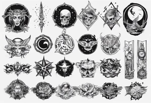 sleep token band sleeve tattoo idea