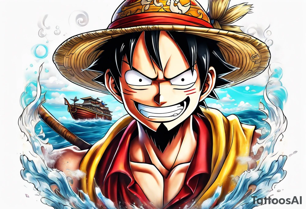 Once piece luffy tattoo idea