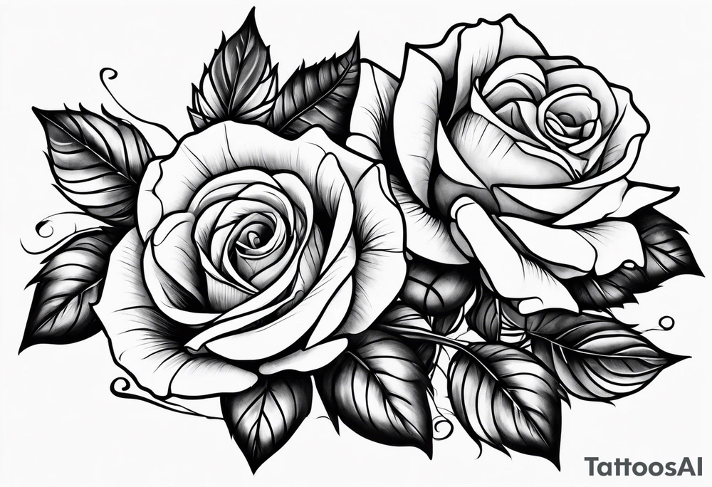 Dead roses sleeve tattoo idea