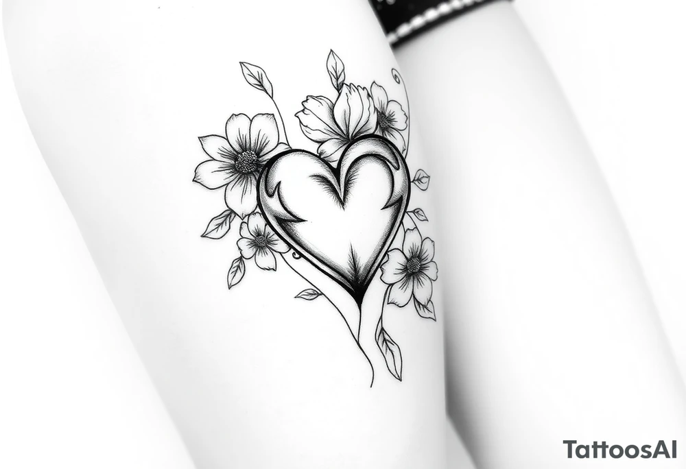 flowers , heart , soul , meaning tattoo idea