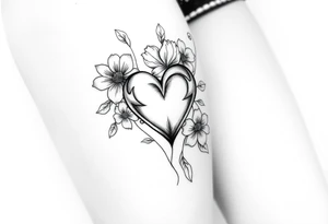 flowers , heart , soul , meaning tattoo idea