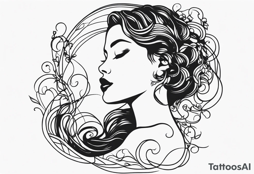 vines all over female body tattoo idea