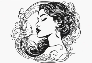 vines all over female body tattoo idea