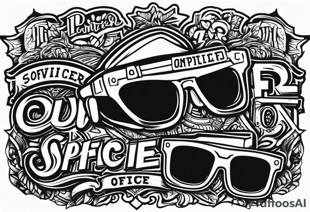 sunglasses Officer tattoo idea