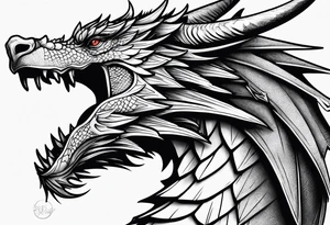 Game of thrones style dragon tattoo idea