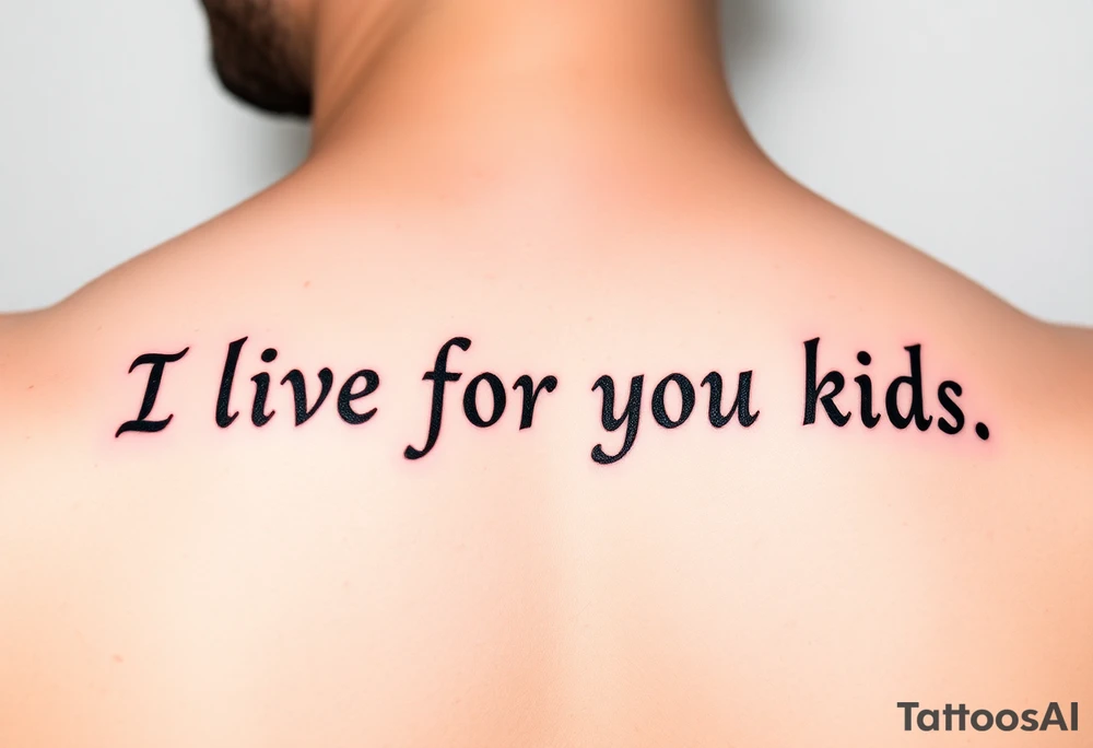 I live for my kids tattoo idea
