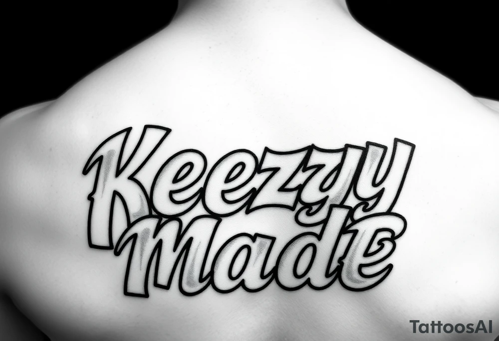 (KeezY MadE) fat bubble letters tattoo idea