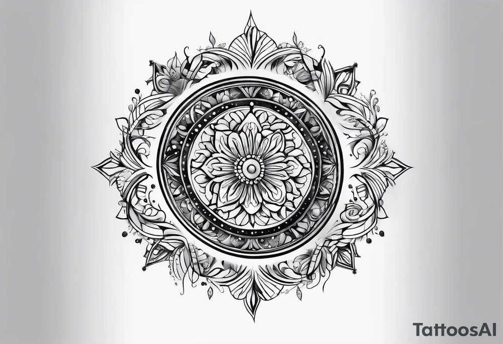 Swirling snow tattoo idea