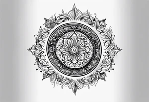 Swirling snow tattoo idea