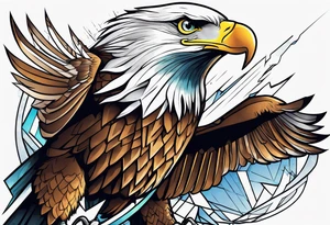 eagle catching prey tattoo idea