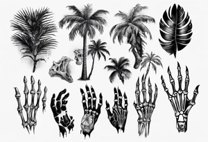 palm bones tattoo idea