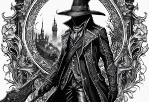 Bloodborne hunter tattoo idea