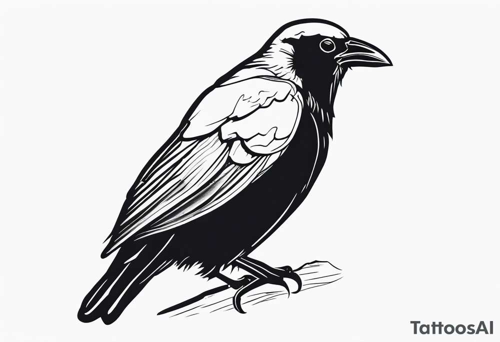 alpine chough skull tattoo idea