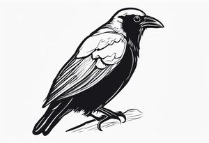 alpine chough skull tattoo idea