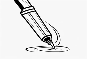 Simple cigarette tattoo idea