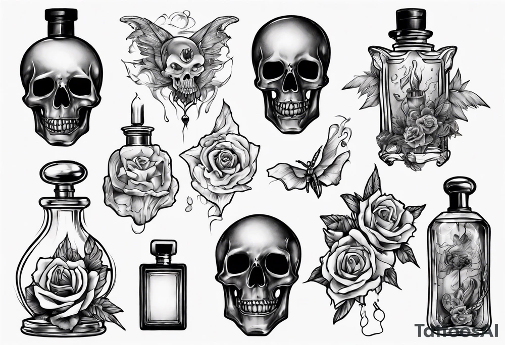 perfume but inside is death tattoo idea