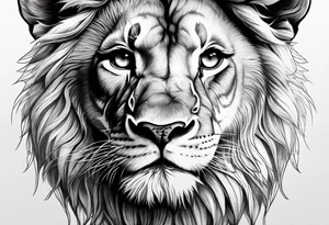 Baby lion tattoo idea