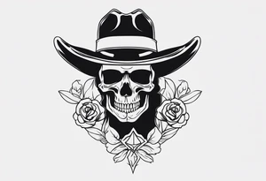 skull cowboy queer tattoo idea