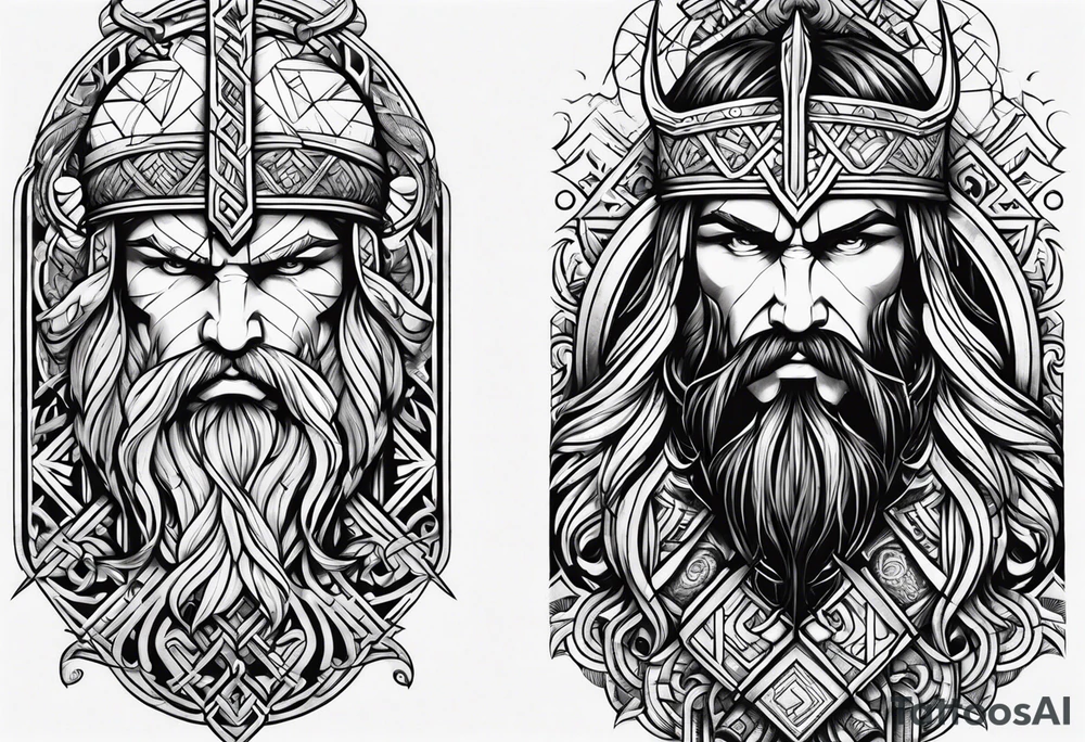 Viking tattoo sleeve tattoo idea