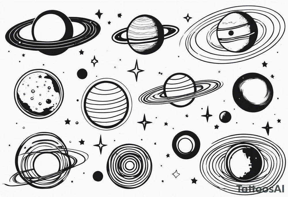 solar system tattoo idea