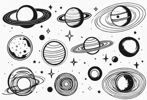 solar system tattoo idea