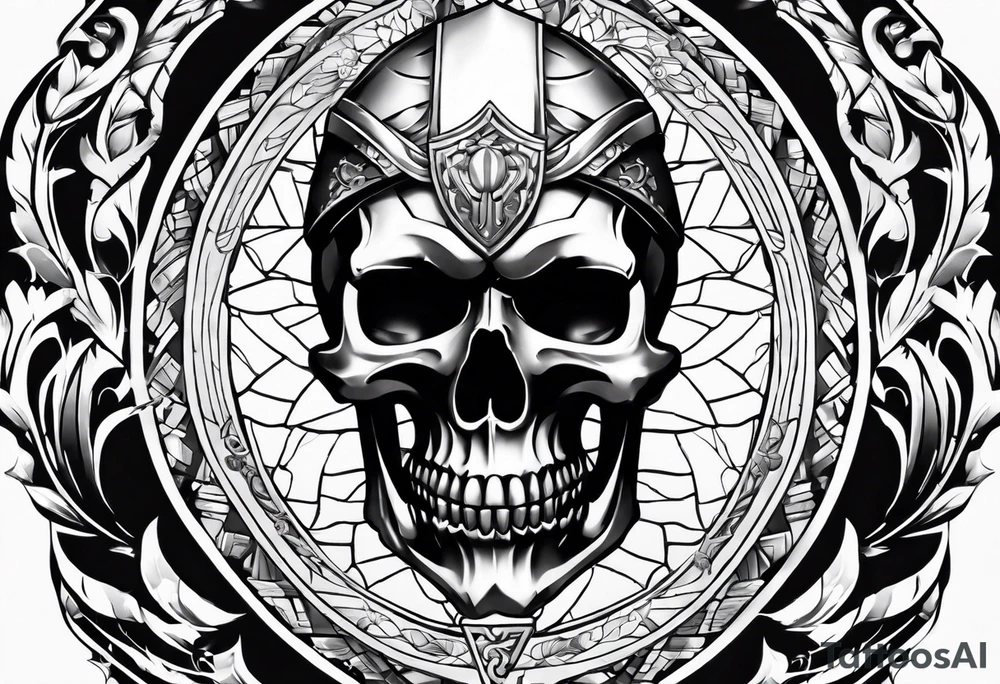 gladiator skull tattoo idea