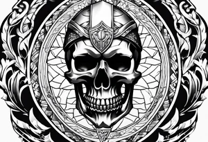 gladiator skull tattoo idea
